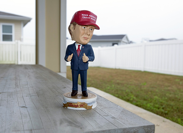 Photograph of Donald Trump 2016 bobblehead.